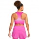 Nike Crop Top Running Df Swoosh Active Fuchsia Reflective Silv Er Donna