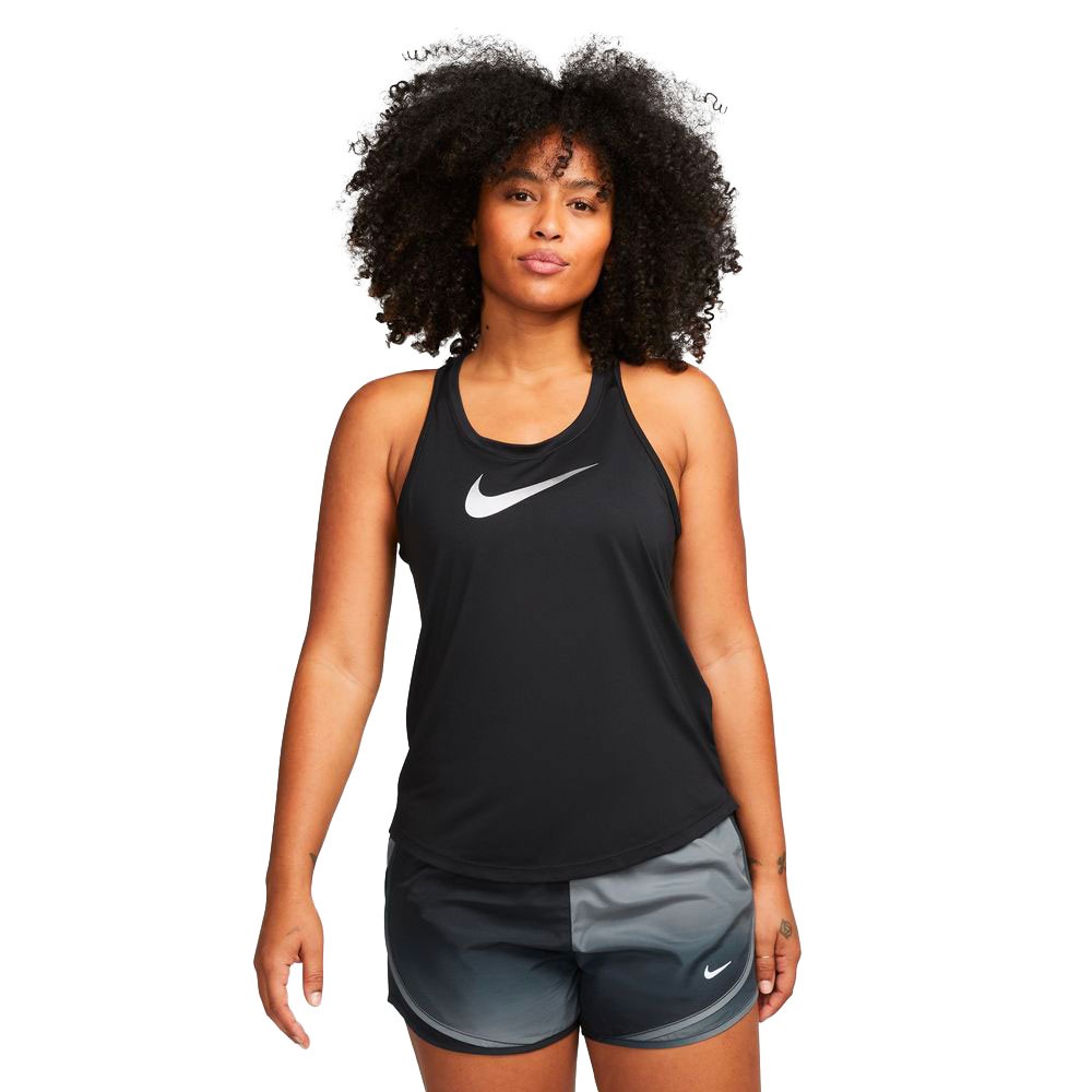 Nike Canotta Running Df Swoosh Hbr Nero Donna L