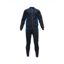 Joma Sport Tuta Calcio Atalanta Free Time Poly Nero Blu Bambino