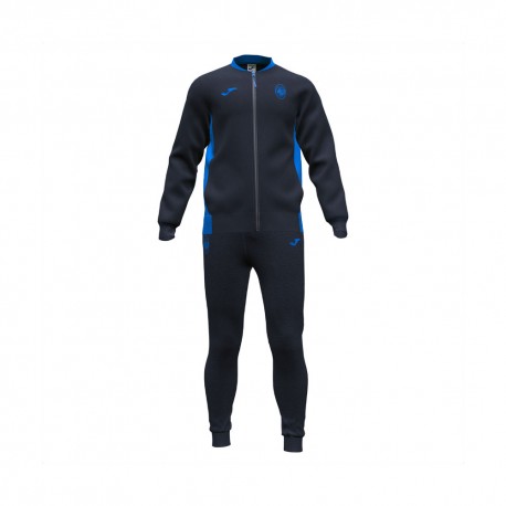 Joma Sport Tuta Calcio Atalanta Free Time Poly Nero Blu Bambino