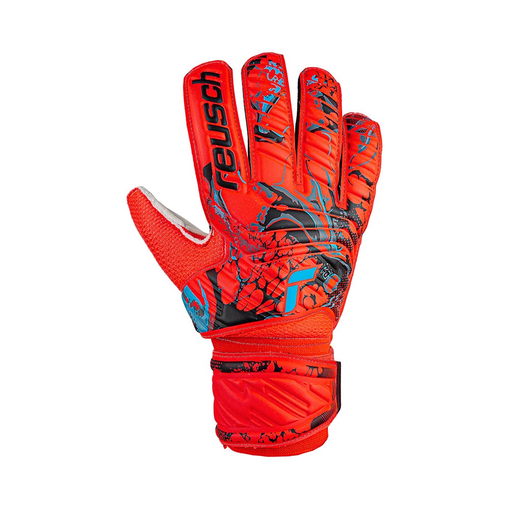 Reusch Guanti Calcio Attrakt Solid Rosso Nero Uomo 9.5 / L