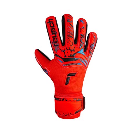 Reusch Guanti Calcio Attrakt Grip Evolution Rosso Nero Uomo