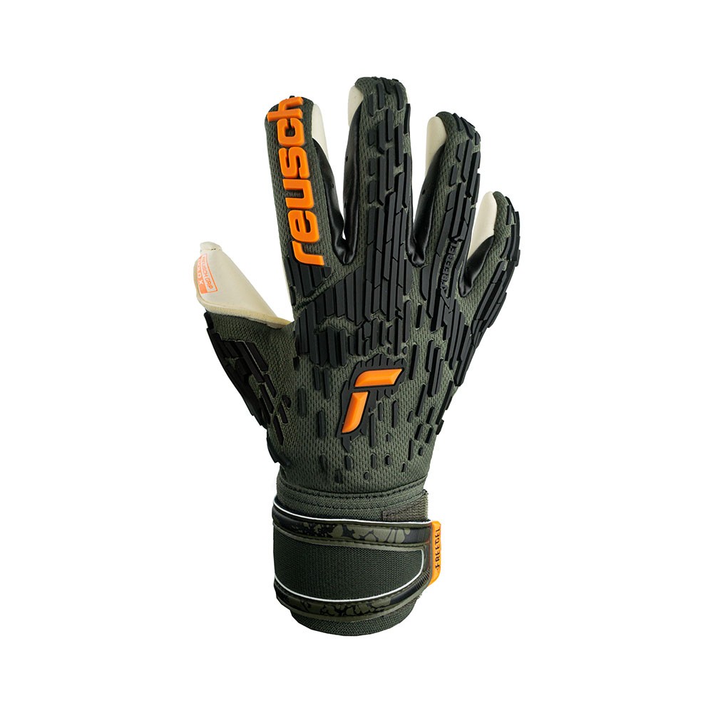 Reusch Guanti Calcio Attrakt Freegel Gold X Nero Verde Arancio Uomo 10 / XL