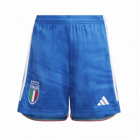 ADIDAS Pantaloncini Calcio Italia 2023 Home Azzurro Bambino