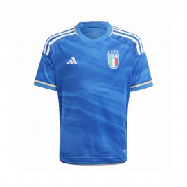 ADIDAS Maglia Maniche Corte Italia 2023 Home Azzurro Bambino