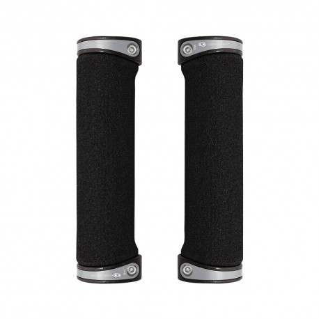 Crankbrothers Manopole Bici Grip Cobalt Argento
