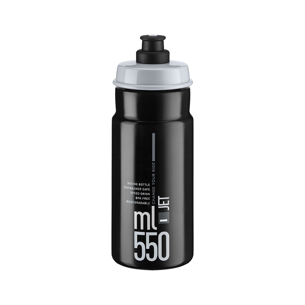 Elite Borraccia Bici Jet 550Ml Nero TU