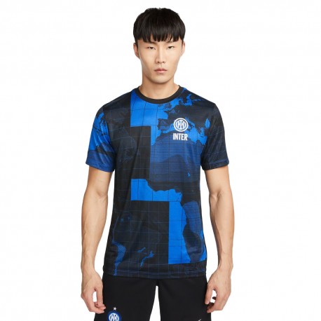 Nike Maglia Maniche Corte Inter Ignite Azzurro Nero Uomo