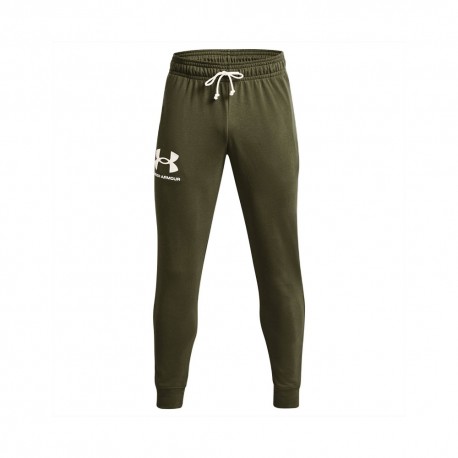 Under Armour Pantaloni Con Polsino Logo Verde Uomo