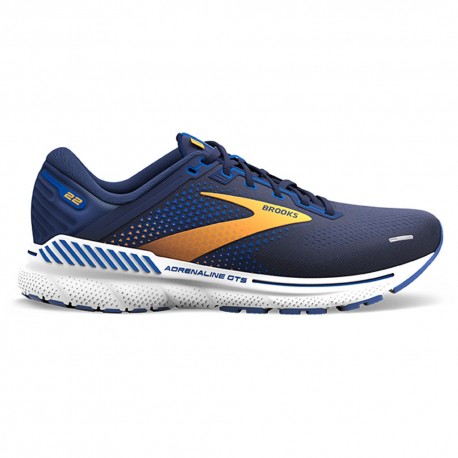 Brooks Adrenaline Gts 22 Peacoat Arancio Bianco - Scarpe Running Uomo