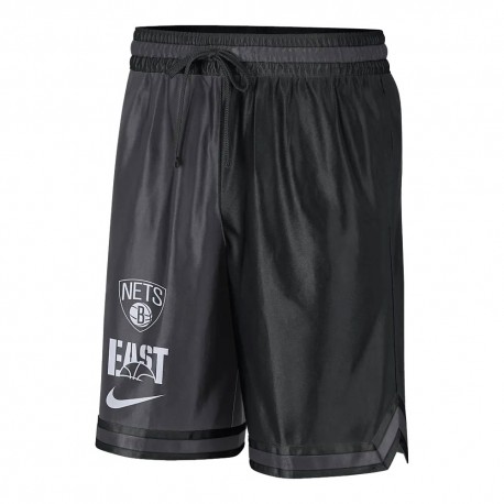 Nike Pantaloncini Basket Nba Brooklyn Dna Cts Gx Nero Bianco Uomo