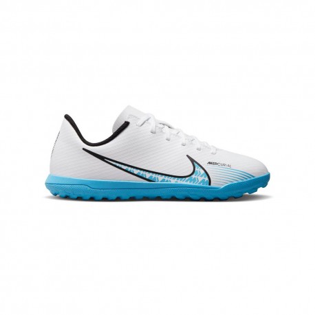 Nike Mercurial Vapor 15 Club Tf Bianco Azzurro - Scarpe Da Calcio Bambino