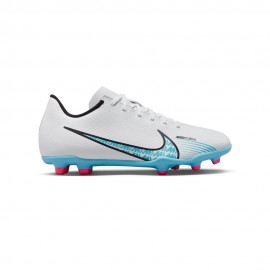 Nike Mercurial Vapor 15 Club Fg Mg Bianco Azzurro - Scarpe Da Calcio Bambino