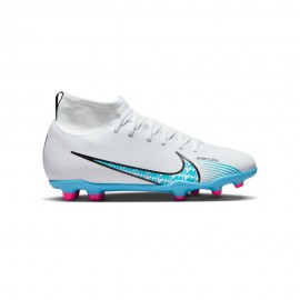 Nike Mercurial Superfly 9 Club Fg Mg Bianco Azzurro - Scarpe Da Calcio Bambino