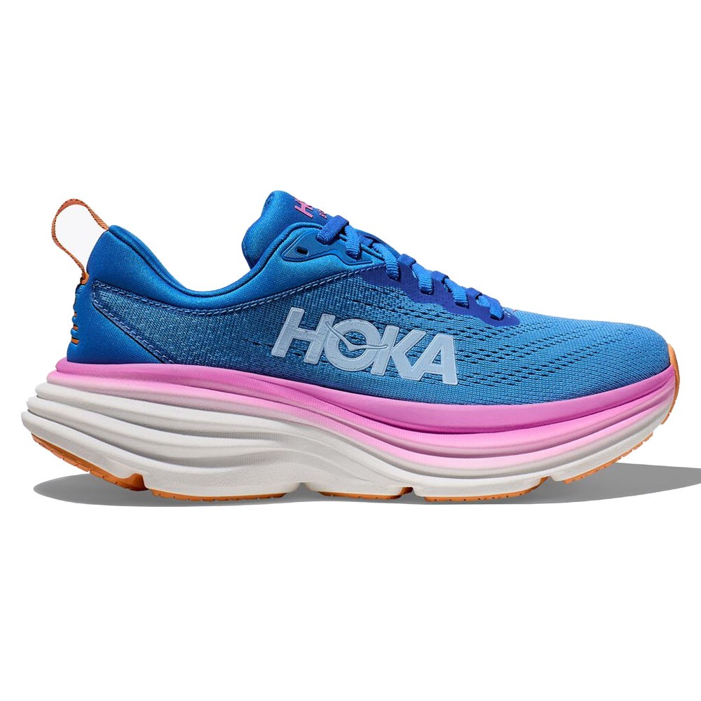 Hoka Bondi 8 Blu Rosa Arancio - Scarpe Running Donna EUR 41 1/3 / US 9