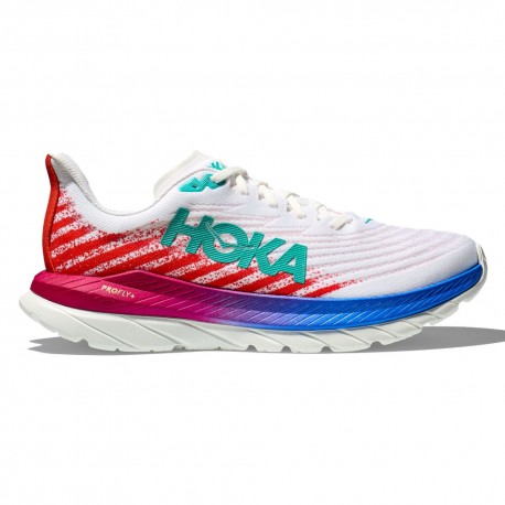 Hoka Mach 5 Bianco Flame - Scarpe Running Uomo