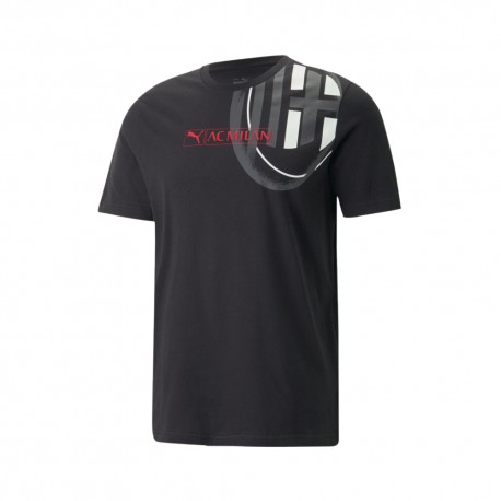 Puma Maglia Maniche Corte Ac Milan Football Legacy Nero Rosso Uomo