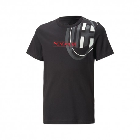 Puma Maglia Maniche Corte Ac Milan Football Legacy Nero Rosso Bambino
