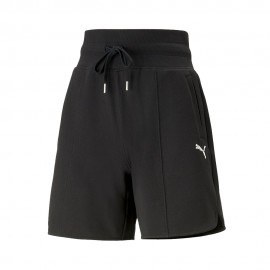 Puma Shorts Nero Logo Bianco Donna