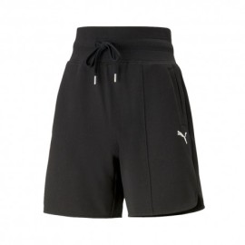 Puma Shorts Nero Logo Bianco Donna