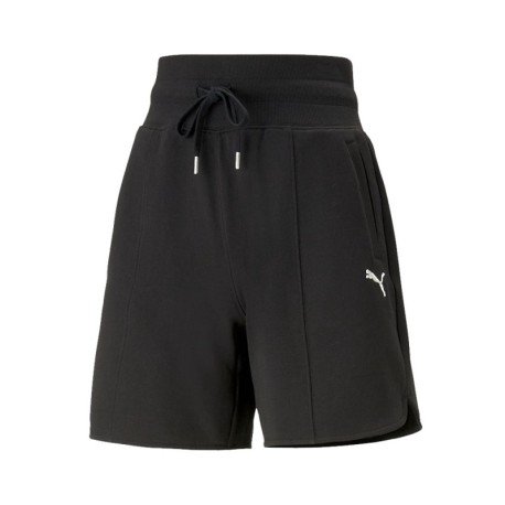 Puma Shorts Nero Logo Bianco Donna