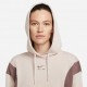 Nike Felpa Crop Top Con Cappuccio Rosa Donna