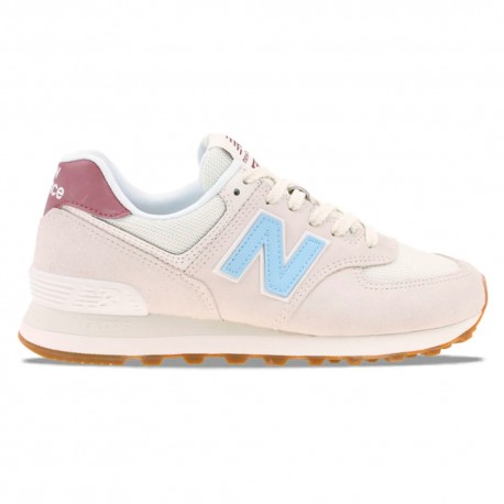 New Balance 574 Classic Beige Azzurro - Sneakers Donna