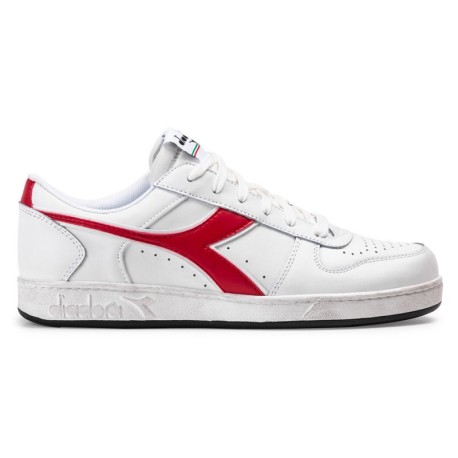 Diadora Magic Basket Low Icona Bianco Rosso - Sneakers Uomo