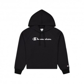 Champion Felpa Con Cappuccio Interlok Nero Donna