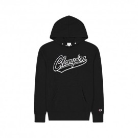 Champion Felpa Con Cappuccio Logo College Nero Uomo