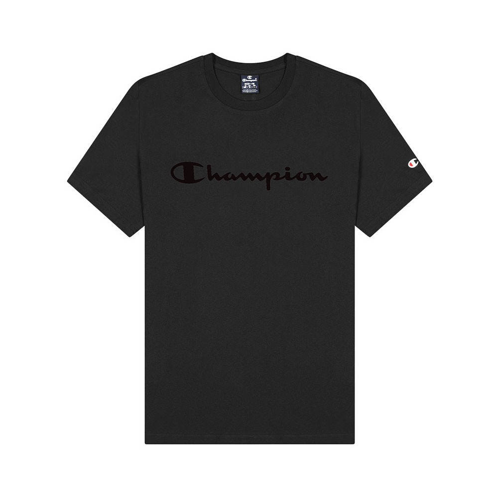 Champion T-Shirt Cotone Logo Nero Uomo XL