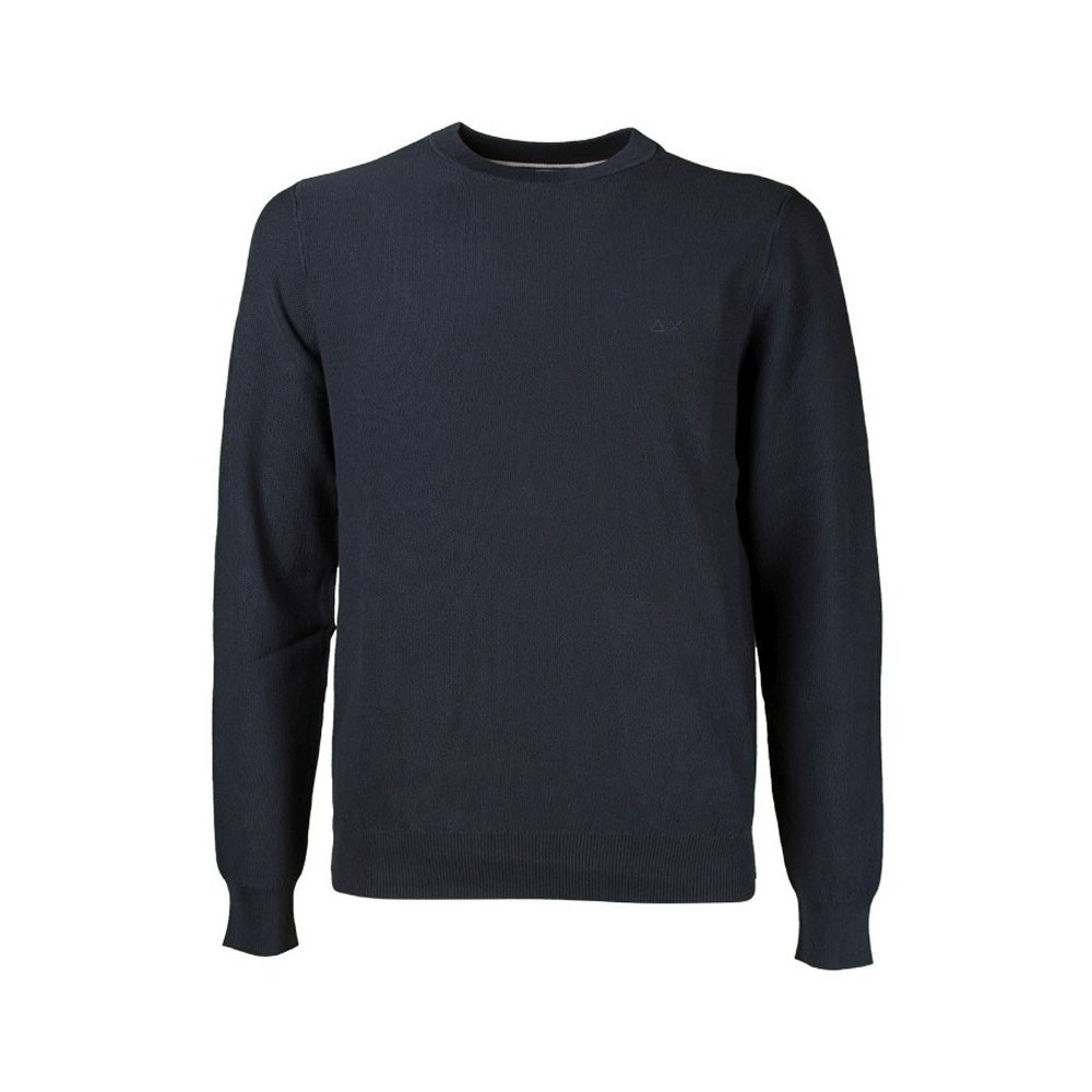 Sun 68 Maglia Maniche Lunghe Giro Piquet Blu Uomo S