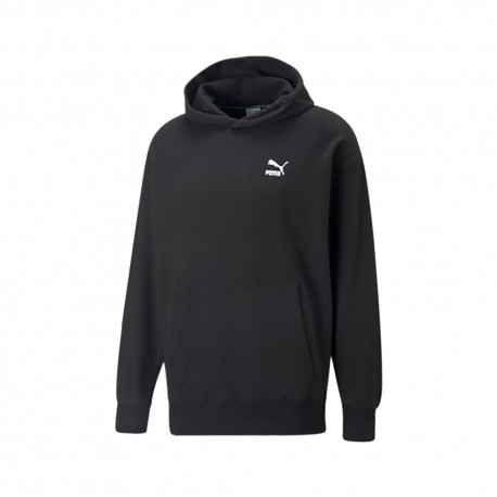 Puma Felpa Con Cappuccio Logo Piccolo Nero Uomo