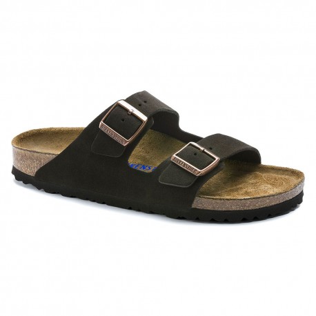 Birkenstock Arizona Suede Comfort Mokka - Sandali Uomo