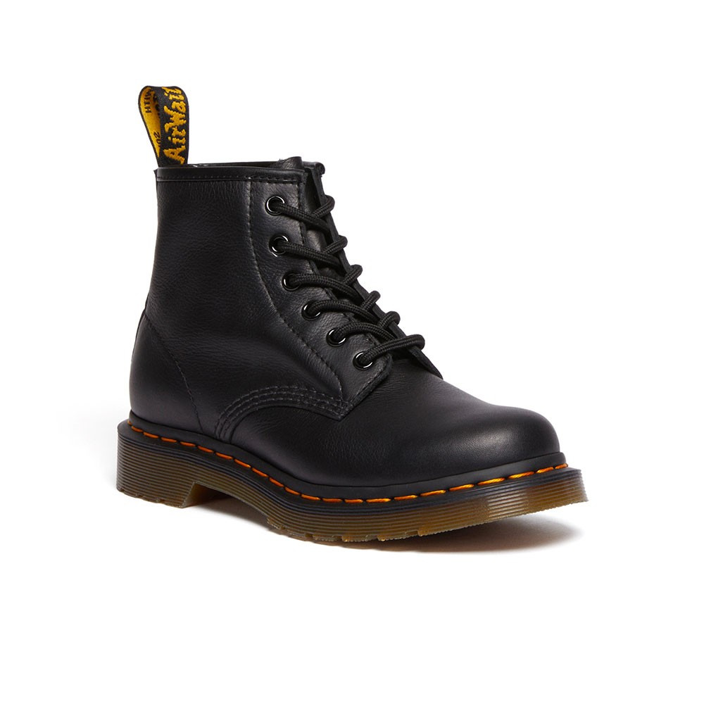 Dr. Martens 101 6 Fori Nero Virginia - Anfibi Unisex EUR 40