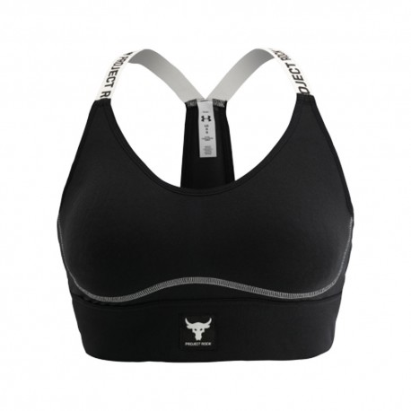 Under Armour Reggiseno Sportivo The Rock Bianco Nero Donna