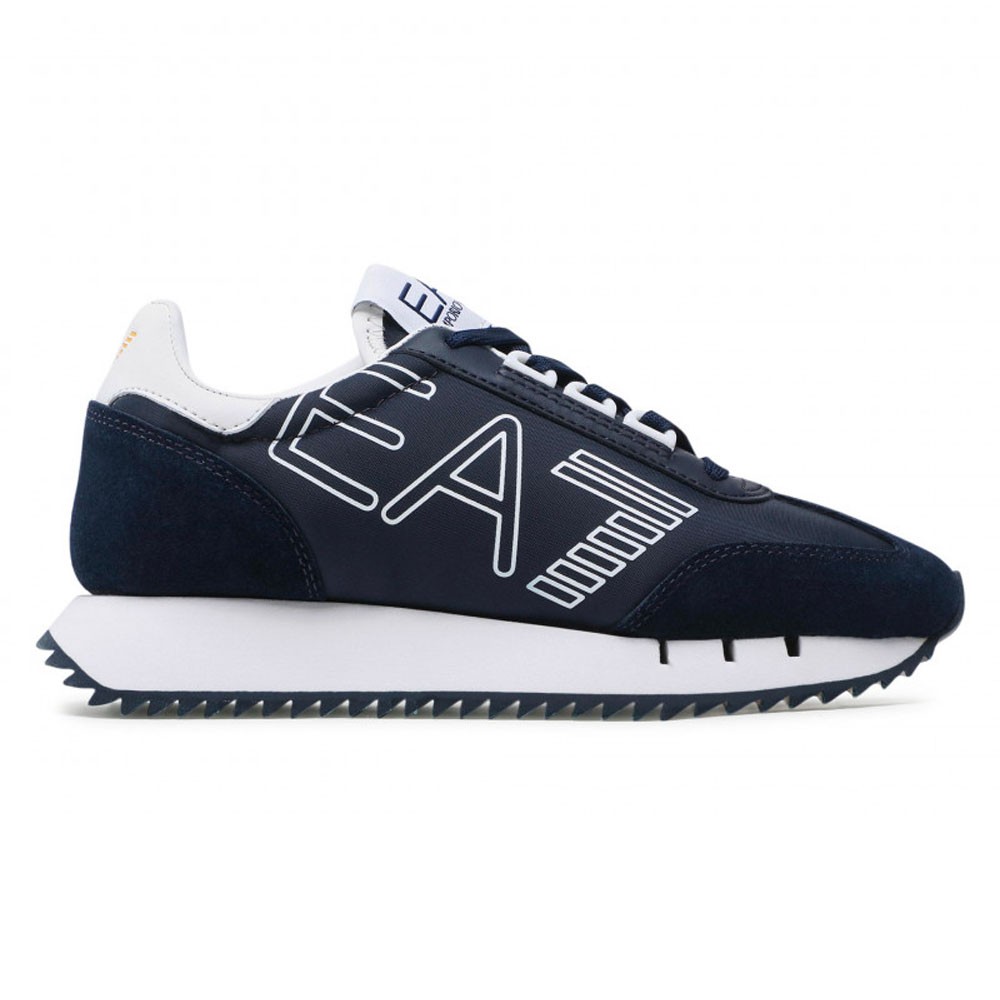 Ea7 Nero&Bianco Vintage Blu Bianco - Sneakers Uomo EUR 42 2/3 / US 9