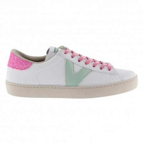 Victoria Berlin Glitter Lea Bianco Chicle - Sneakers Donna