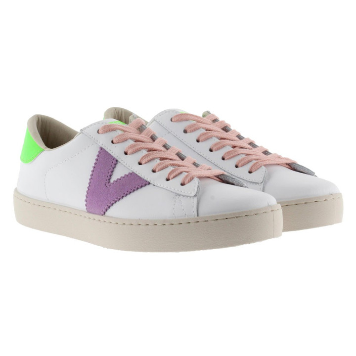 Victoria Berlin Neon Lea Bianco Verde - Sneakers Donna