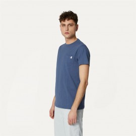 K-Way T-Shirt Taschino Blu Uomo