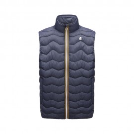 K-Way Gilet Sportivo Logo Blu Uomo