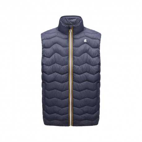 K-Way Gilet Sportivo Logo Blu Uomo