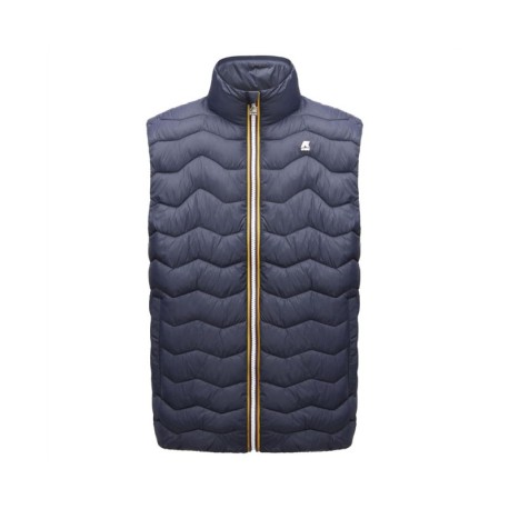 K-Way Gilet Sportivo Logo Blu Uomo