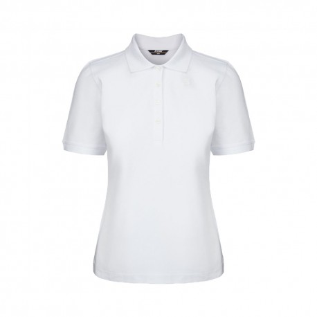 K-Way Polo Logo Bianco Donna