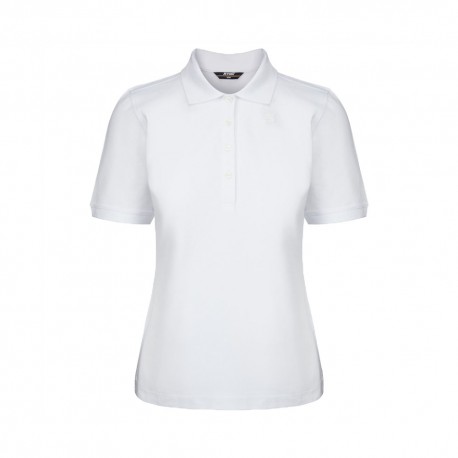 K-Way Polo Logo Bianco Donna