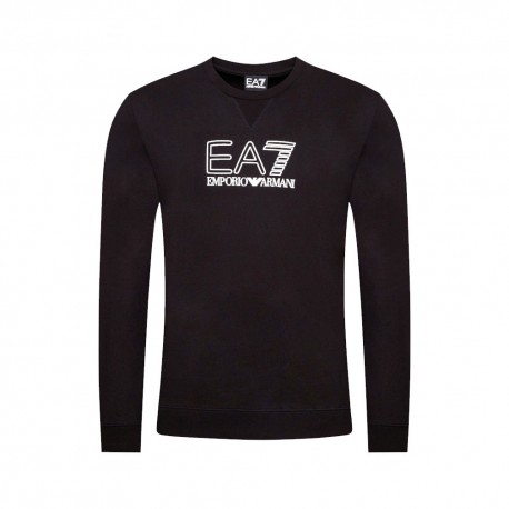 Ea7 Felpa Girocollo Nero Uomo
