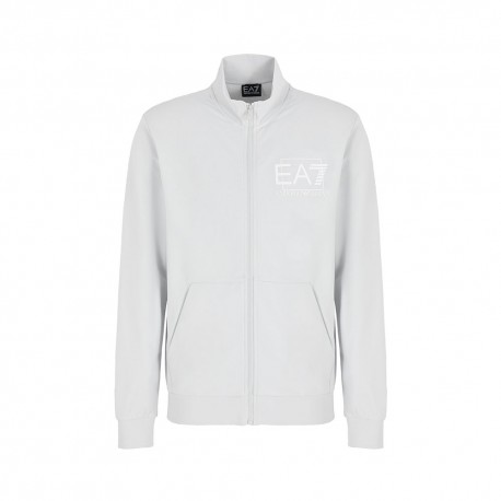 Ea7 Felpa Girocollo Ghiaccio Uomo