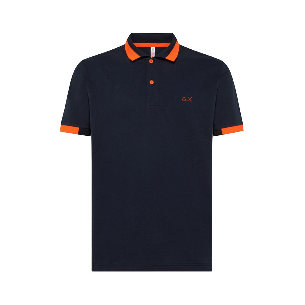 Sun 68 Polo Bicolor Fluo Blu Uomo S