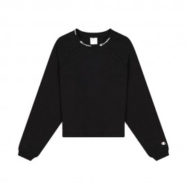 Champion Felpa Crop Top Nero Donna