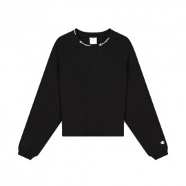 Champion Felpa Crop Top Nero Donna